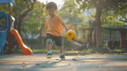 踢足球的小男孩摄影26