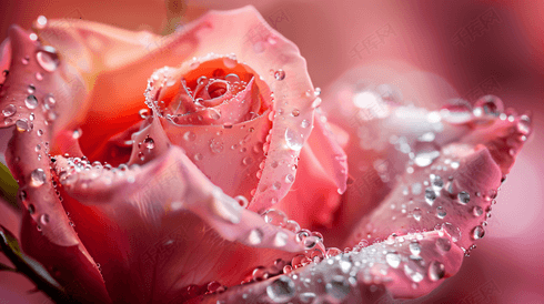 露珠水滴盛开的玫瑰4