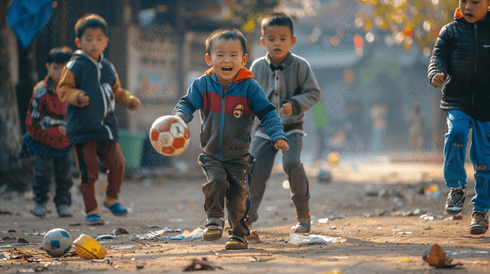 踢足球的小男孩摄影37