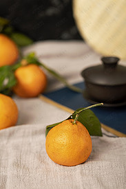 水果橘子中式风格背景