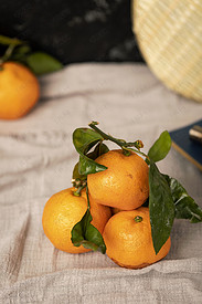 橘子水果中式风格海报