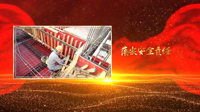 安全用餐高清视频素材大气安全生产图文相册视频ae模板