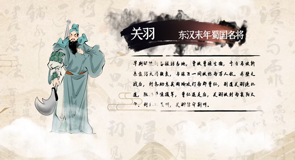 原创水墨晕染历史人物图文介绍ae模板