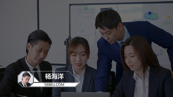 创意科技感字幕条人名条名片视频pr模板