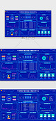 蓝色科技银行可视化数据分析大屏