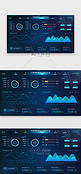 蓝色商务数据可视化UI界面