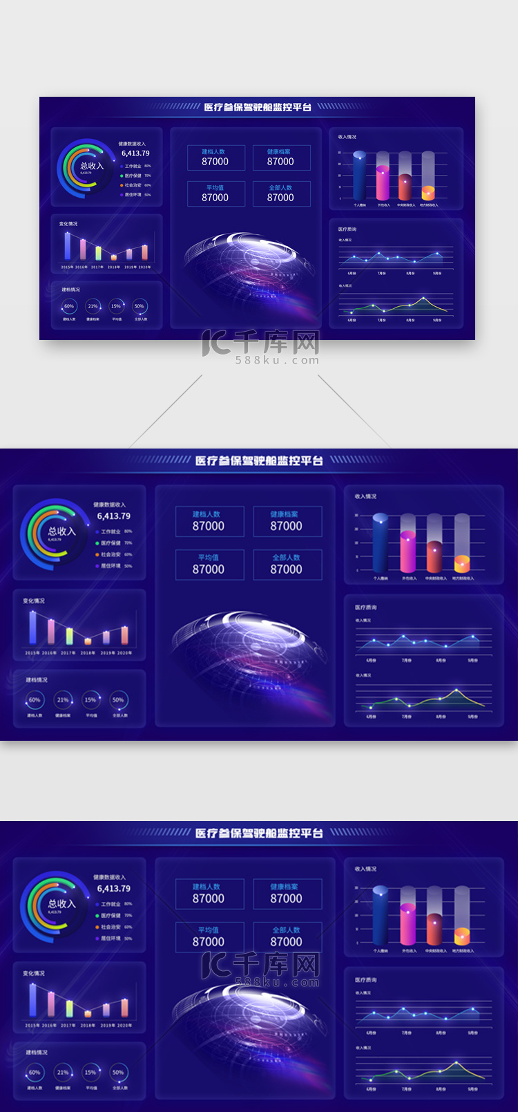 蓝色医疗参保讲师仓监控平台可视化界面