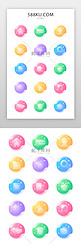 APP实用图标icon、图标毛玻璃、磨砂、质感渐变、叠加、多色主题、我的、消息