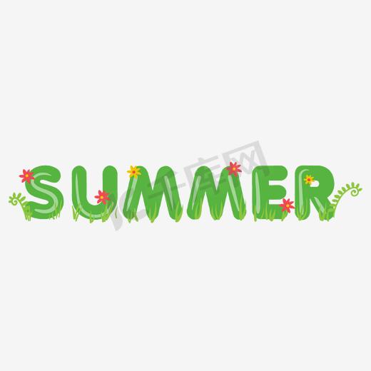 summer夏日海滩字体素材图片