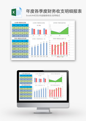 年度各季度财务收支明细报表
