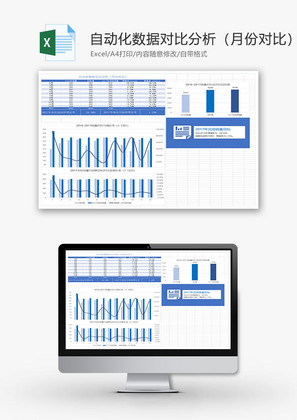 自动化数据对比分析（月份对比）