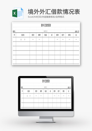 境外外汇借款情况表EXCEL模板