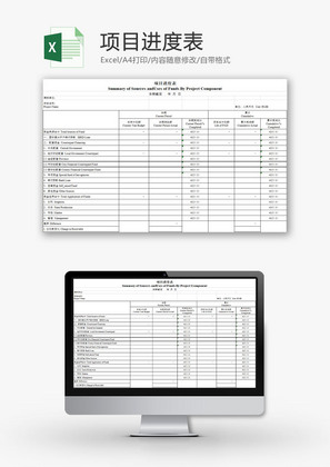 日常办公项目进度表Excel模板