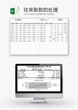 财务报表往来账款的处理Excel模板