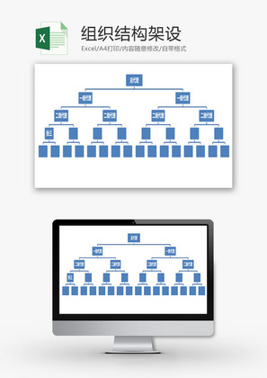 日常办公组织结构架设Excel模板