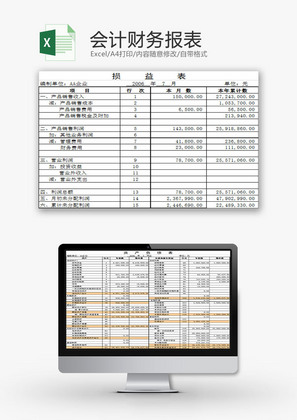财务报表会计财务报表Excel模板