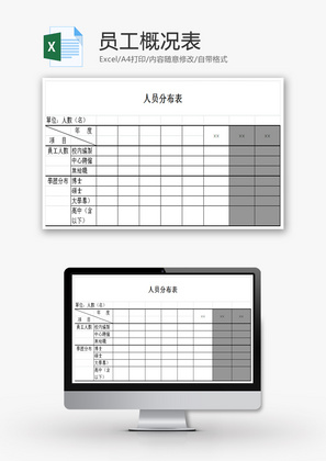 员工概况表EXCEL模板