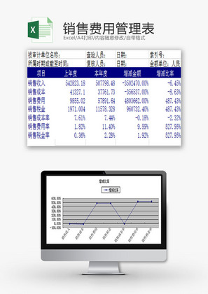 行政管理销售费用管理表Excel模板