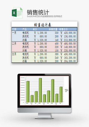 日常办公销售统计表Excel模板