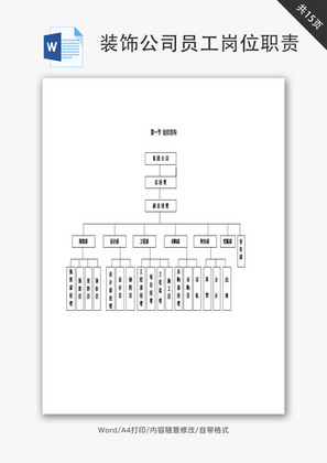 装饰公司员工岗位职责Word文档