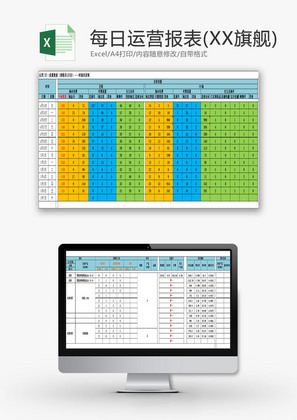 日常办公每日运营报表Excel模板