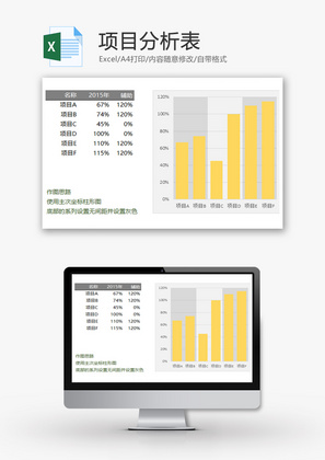 项目分析表EXCEL模板