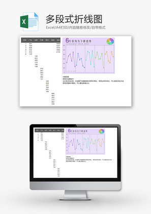 多段式折线图EXCEL模板