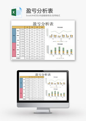 盈亏分析表Excel模板