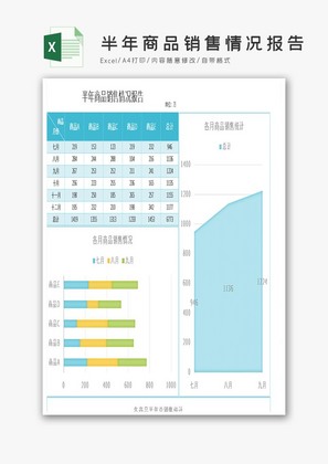 半年商品销售情况报告