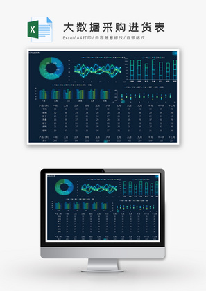 大数据采购进货表Excel模板信息