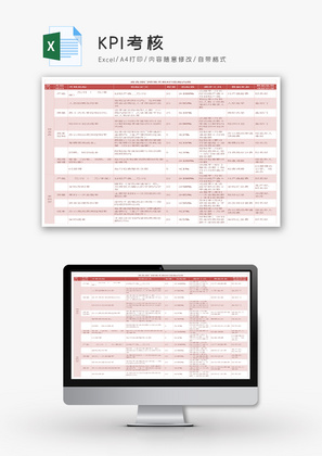KPI考核Excel模板