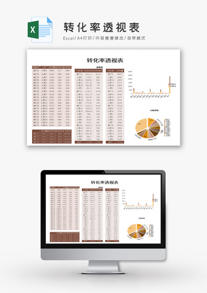 转化率透视表Excel模板