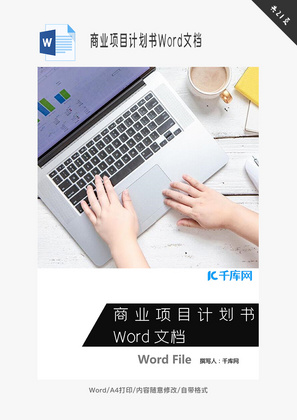 商务企业项目计划书Word文档