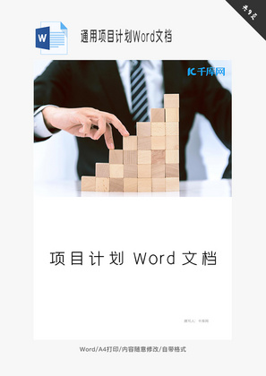 通用项目计划Word文档