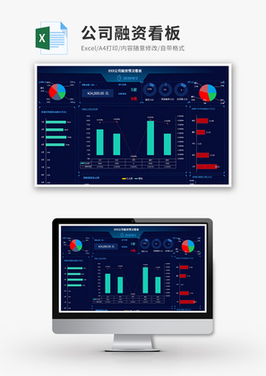 公司融资看板Excel模板
