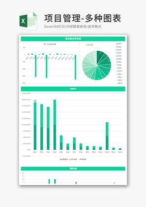 项目管理-多种图表Excel模板
