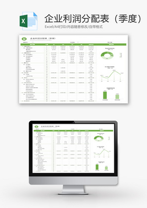 企业利润分配表Excel模板