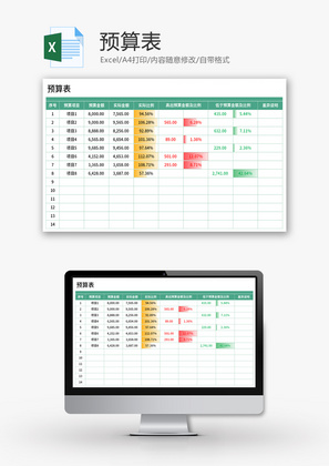 预算表Excel模板