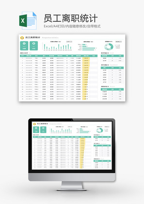 员工离职统计Excel模板
