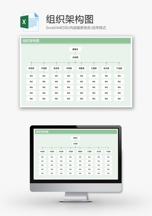 组织架构图Excel模板