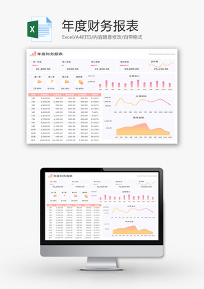 年度财务报表Excel模板