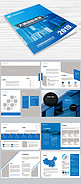 蓝色大气企业集团宣传画册画册封面