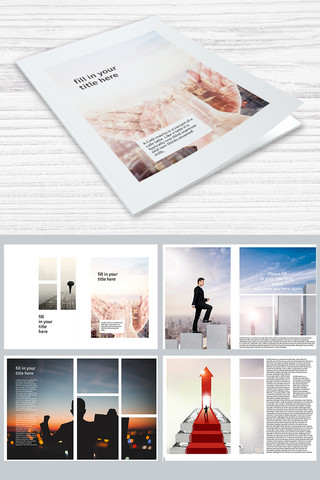欧式高端海报模板_整套欧式时尚简约风格企业画册画册封面