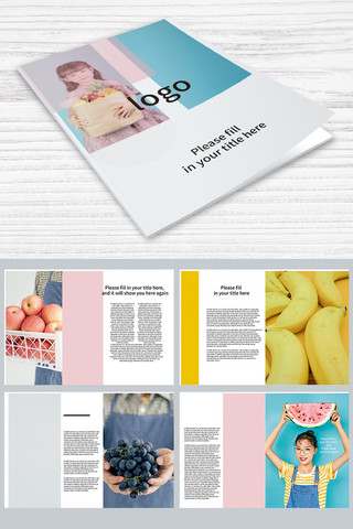 企业精品画册设计海报模板_精品时尚水果画册设计排版画册封面