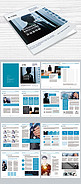 简约蓝色企业宣传册设计画册封面