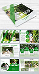 简约时尚绿色森林旅游画册设计ai模板画册封面