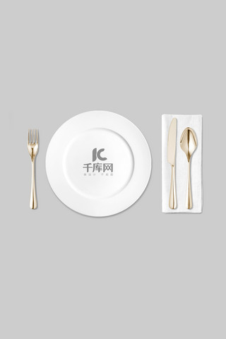 餐具海报模板_logo样机品牌形象样机素材餐具样机