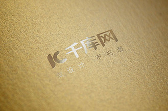 黄色封皮logo样机素材