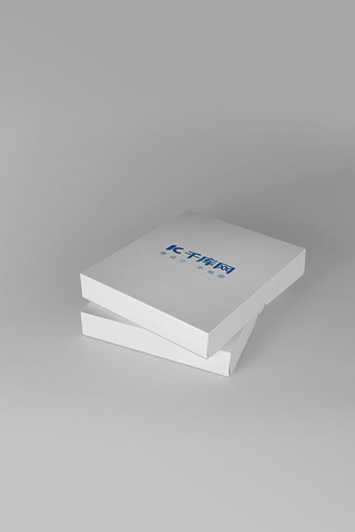 盒子包装设计海报模板_白色方型盒子包装样机
