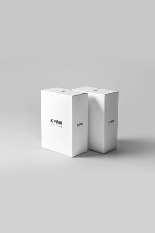 简约包装盒设计海报模板_白色竖版盒子样机